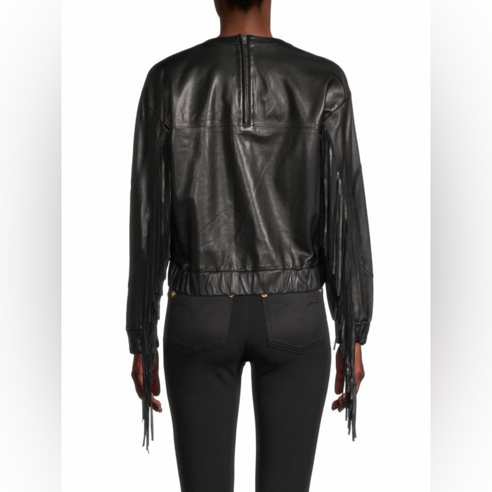 IRO Black Leather Women's blouse pre loved. - Picture 2 of 13